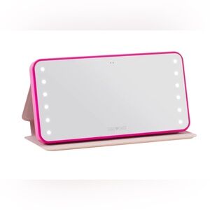 Riki Powerful Lighted Makeup Mirror And Power Bank in White